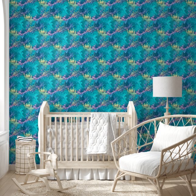 Abstract floating splashes - seamless pattern 3 wallpaper (Kids)
