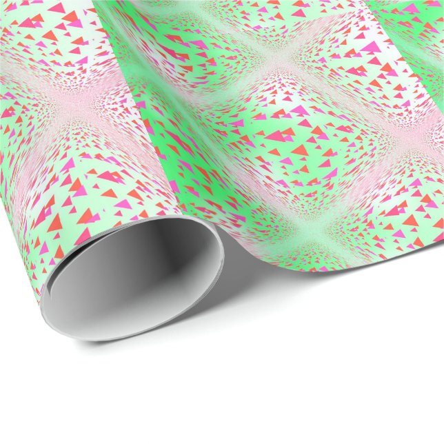 Abstract Floating Tiny Triangles Wrapping Paper (Roll Corner)