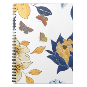Abstract Flora Bookmark Spiral Photo Notebook