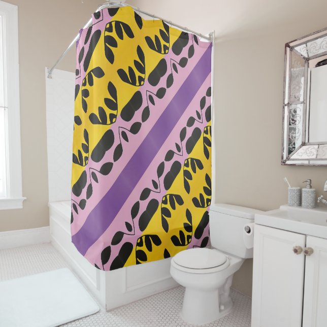 Abstract flora ed shower curtain (In Situ)