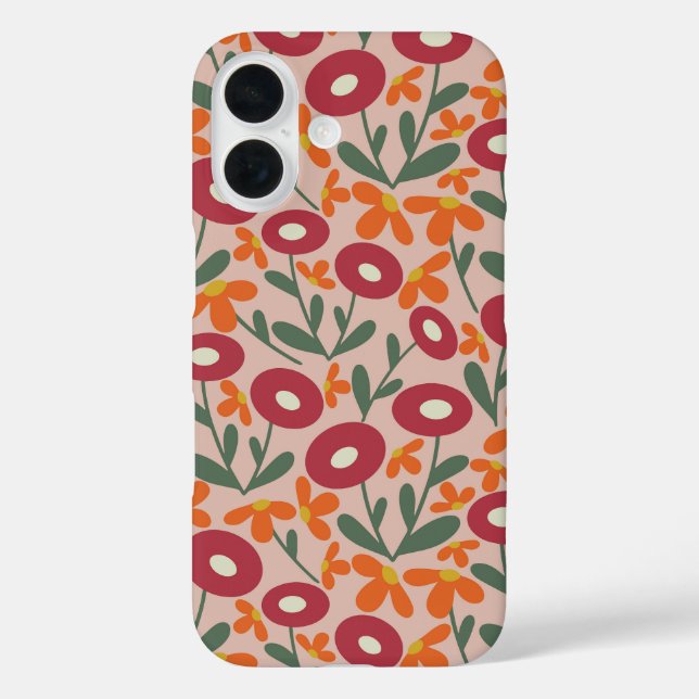 Abstract Flora Pink Case-Mate iPhone Case (Back)