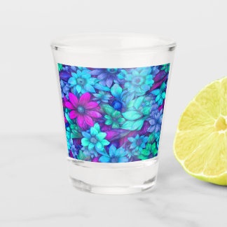  Abstract Floral #62  Shot Glass