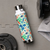 Abstract Floral and Geometric Colourful Pattern