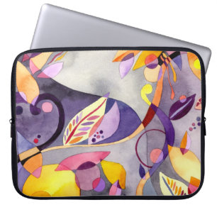 Abstract Floral Art 15" Laptop Sleeve