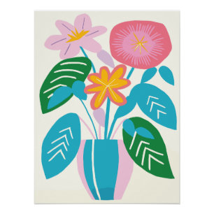Abstract Floral Art Poster