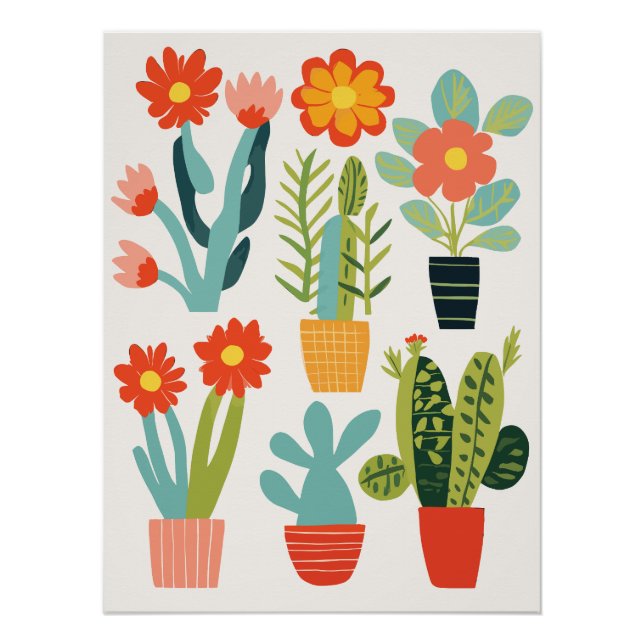 Abstract Floral Art Poster (Front)