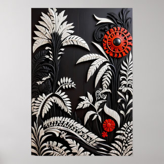 Abstract Floral Art Print