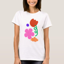 Abstract Floral Art T-Shirt – Vibrant Aesthetic De
