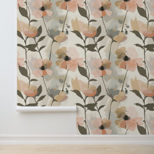 Abstract Floral Art Wallpaper