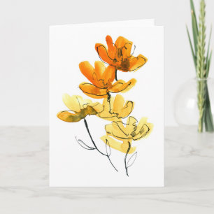 Abstract floral background card