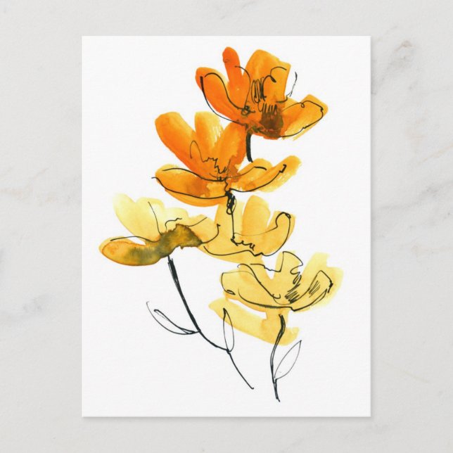 Abstract floral background postcard (Front)