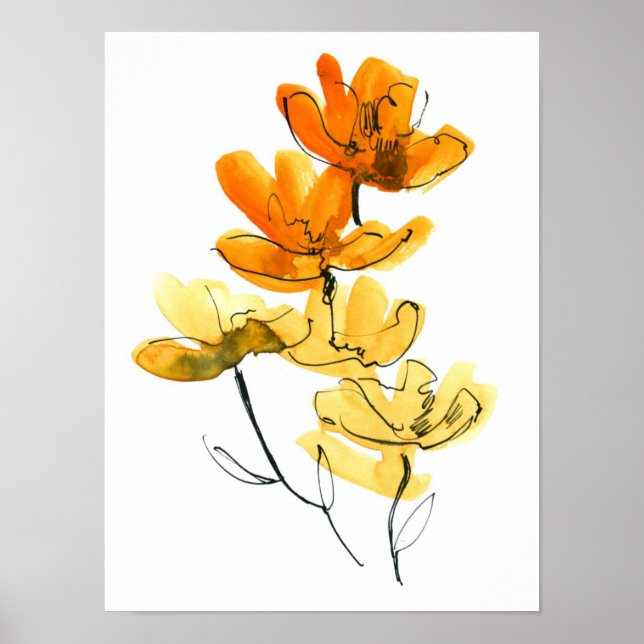 Abstract floral background poster (Front)