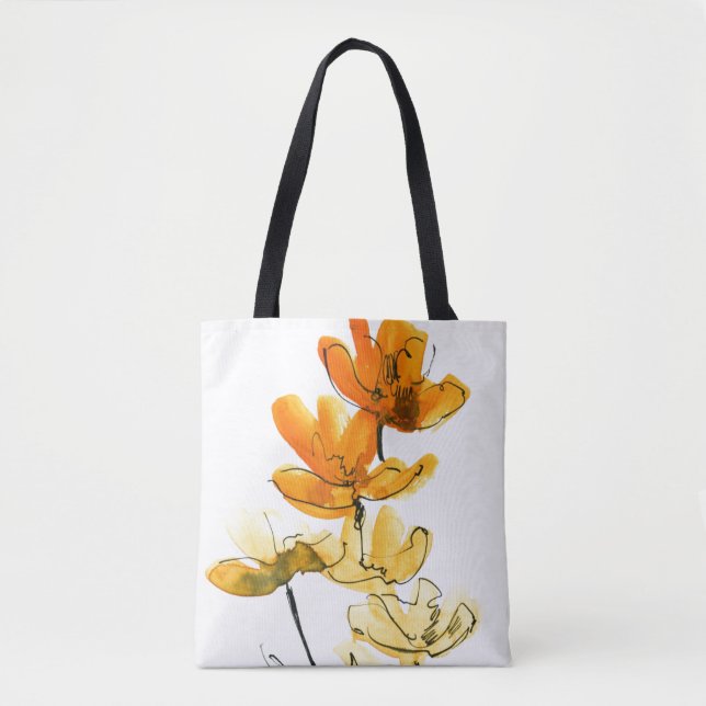 Abstract floral background tote bag (Front)