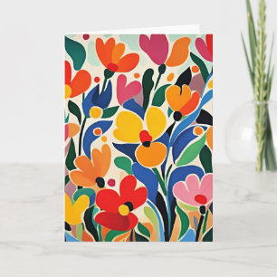 Abstract floral background, vibrant, card