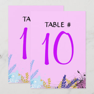 ABSTRACT FLORAL Bat Mitzvah Table Seating Card