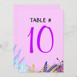 ABSTRACT FLORAL Bat Mitzvah Table Seating Card