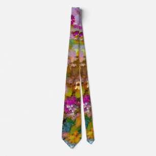 Abstract Floral/ beautiful mish-mash of colour Tie