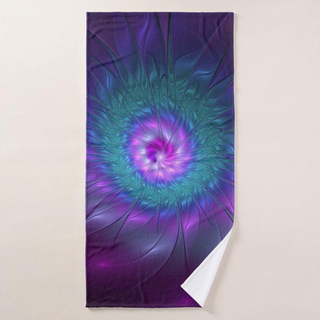 Abstract Floral Beauty Colourful Fractal Art Flowe Bath Towel (Bath Towel)