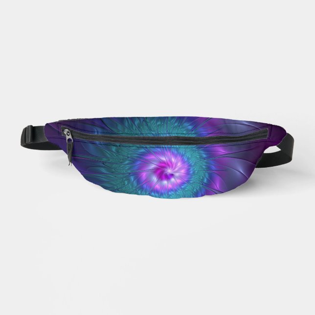 Abstract Floral Beauty Colourful Fractal Art Flowe Bum Bags (Front)