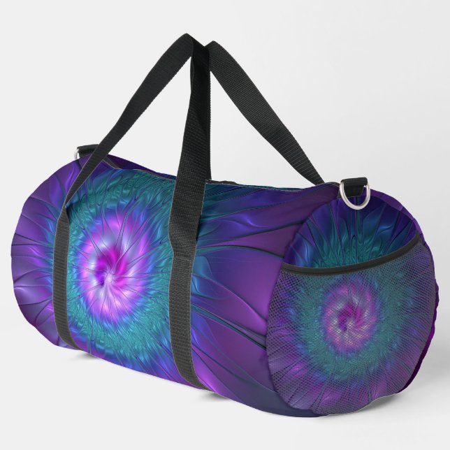 Abstract Floral Beauty Colourful Fractal Art Flowe Duffle Bag (Right Corner)