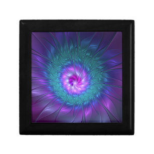 Abstract Floral Beauty Colourful Fractal Art Flowe Gift Box