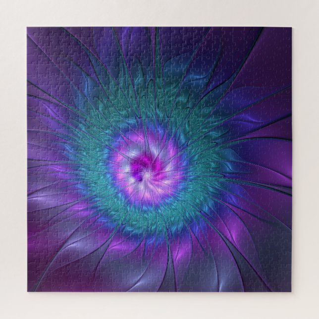 Abstract Floral Beauty Colourful Fractal Art Flowe Jigsaw Puzzle (Vertical)