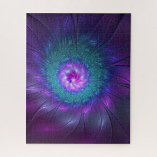 Abstract Floral Beauty Colourful Fractal Art Flowe Jigsaw Puzzle