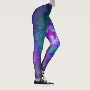 Abstract Floral Beauty Colourful Fractal Art Flowe Leggings