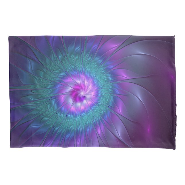 Abstract Floral Beauty Colourful Fractal Art Flowe Pillowcase (Front)