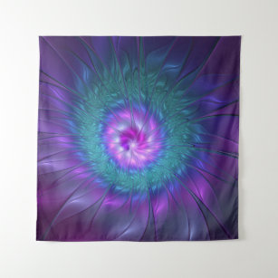 Abstract Floral Beauty Colourful Fractal Art Flowe Tapestry
