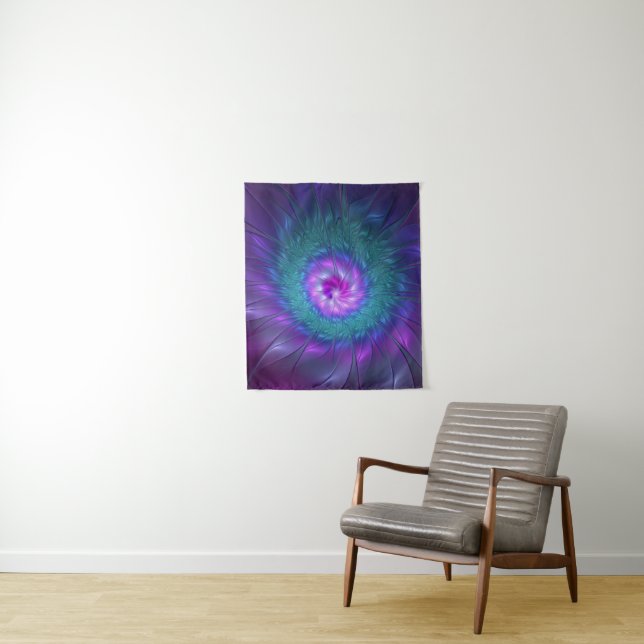 Abstract Floral Beauty Colourful Fractal Art Flowe Tapestry (In Situ)