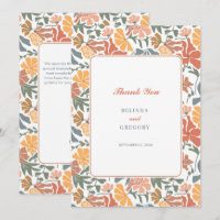 Abstract Floral & Birds Mid Century Modern Wedding