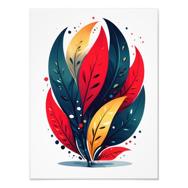 Abstract Floral Burst Photo Print (Front)