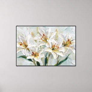 Abstract Floral Canvas Wall Art – Artistic Flower
