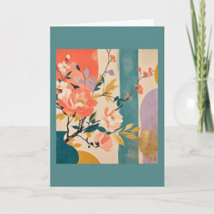 "Abstract Floral" Card