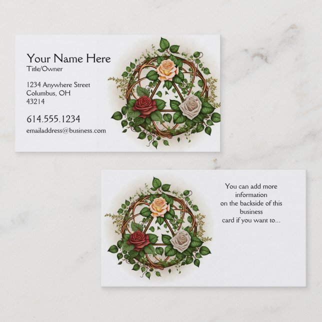 Abstract Floral Celtic Design Irish Business Card (Front/Back)