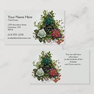 Abstract Floral Celtic Design Irish Business Card
