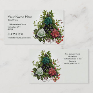 Abstract Floral Celtic Design Irish Business Card