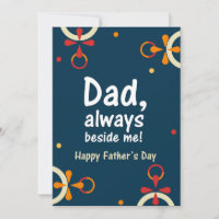 Abstract Floral Circles on Navy Blue Father's Day 