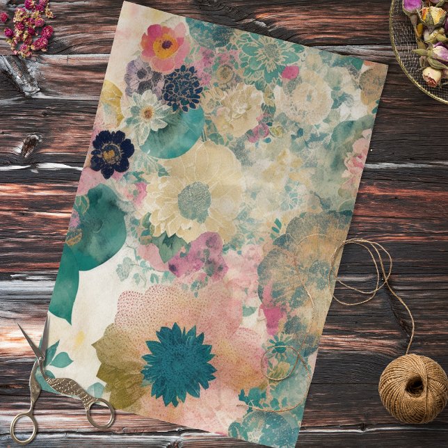 Abstract Floral Collage Tissue Paper (Creator Uploaded)