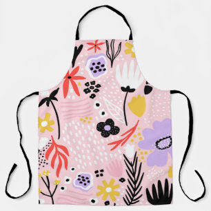 Abstract Floral: Creative Vintage Design. Apron