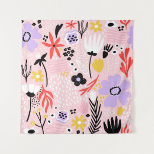 Abstract Floral: Creative Vintage Design. Tapestry