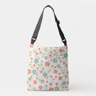 Abstract floral crossbody bag