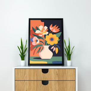 Abstract Floral Delights Blossoms in Motion Poster