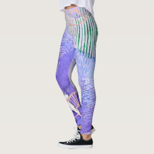 Abstract Floral Design Leggings