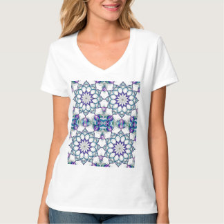 Abstract Floral Design on T-Shirt