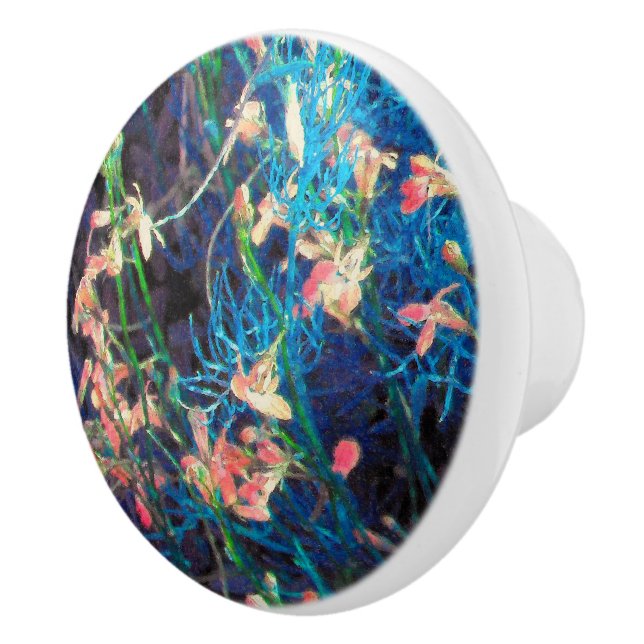 Abstract Floral Fantasy Ceramic Knob (Right)