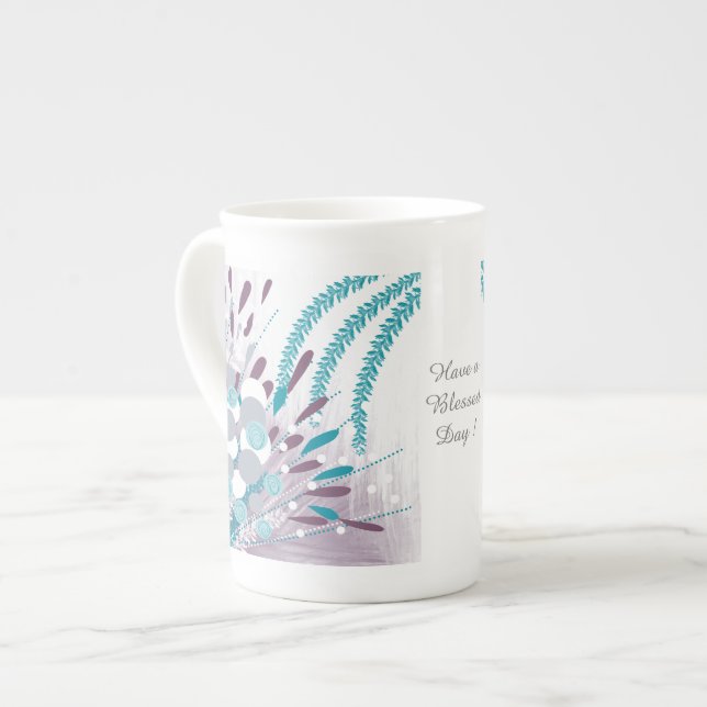 Abstract Floral Flower Speciality Mug (Front Left)