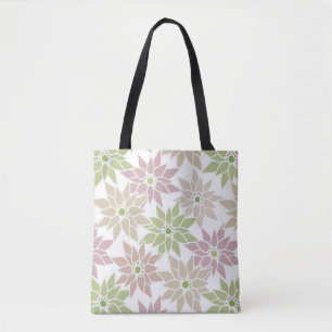 Abstract floral flowers romantic pattern cartoon r tote bag