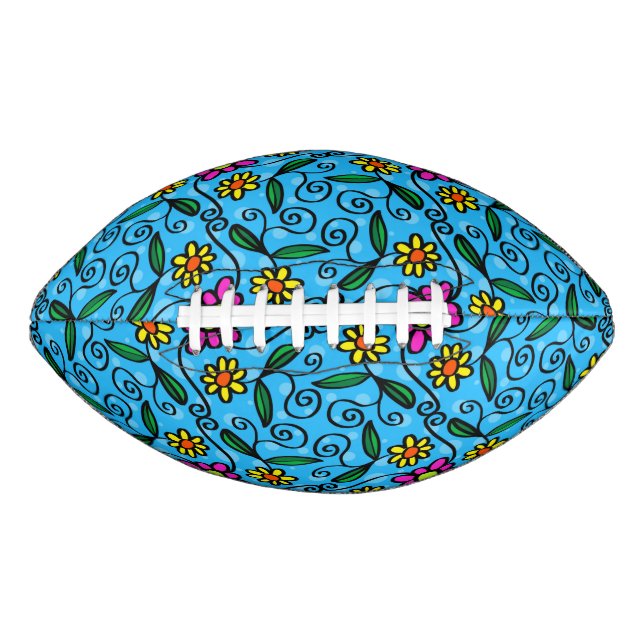 Abstract Floral Football American Football (Front)